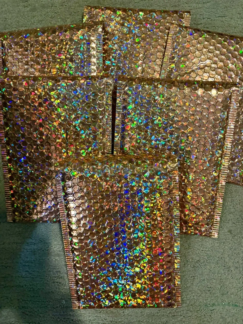 466- #20 Holographic Bubble Mailer Set - Silver, Rose Gold, Hot Pink